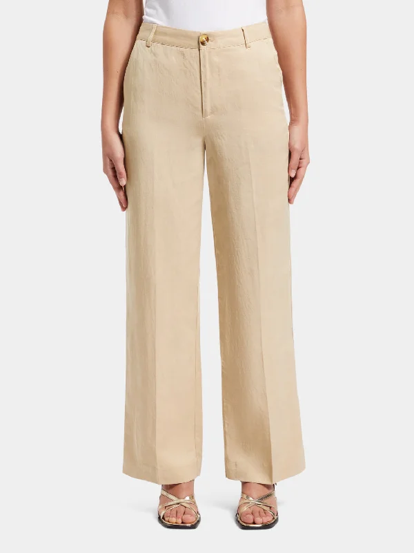 Edie high-rise wide-leg pants