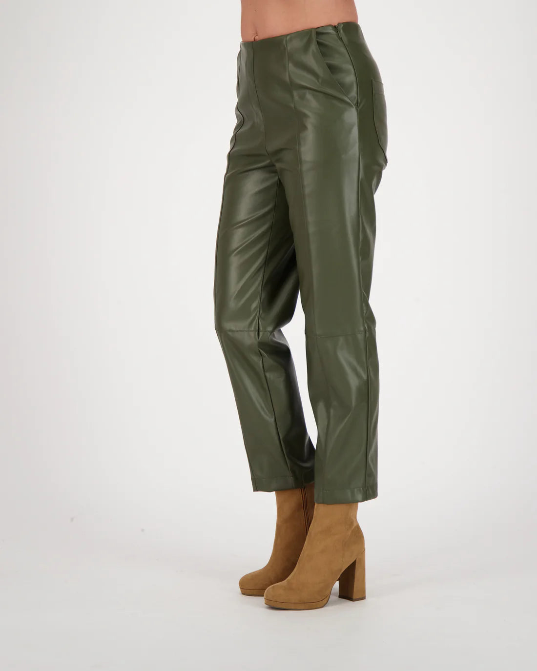 Spanner Sale, 423272 Faux Leather Straight Leg Pant 50% Off Regular Price