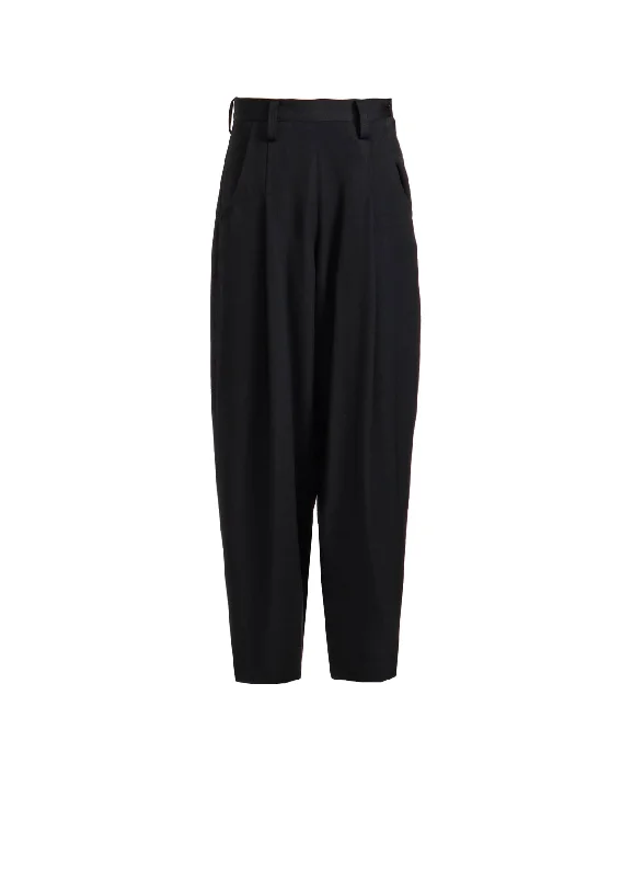 WOOL GABARDINE SIDE OPEN PANTS