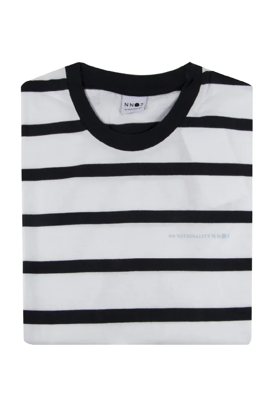 NN07 Aspen Stripe Tee Blue