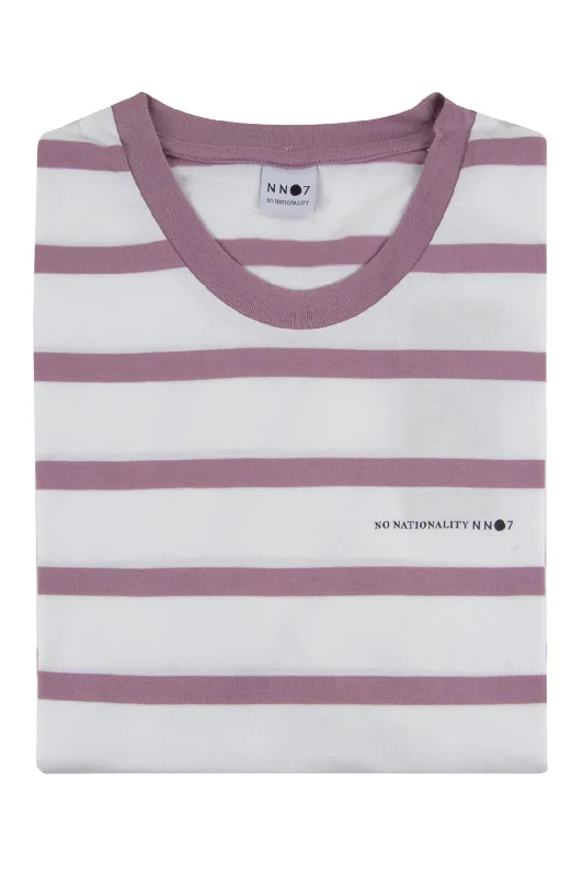 NN07 Aspen Stripe Tee Lotus