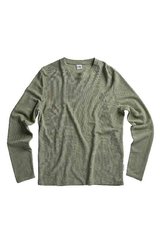 NN07 Clive Long Sleeve Tee Oil Green