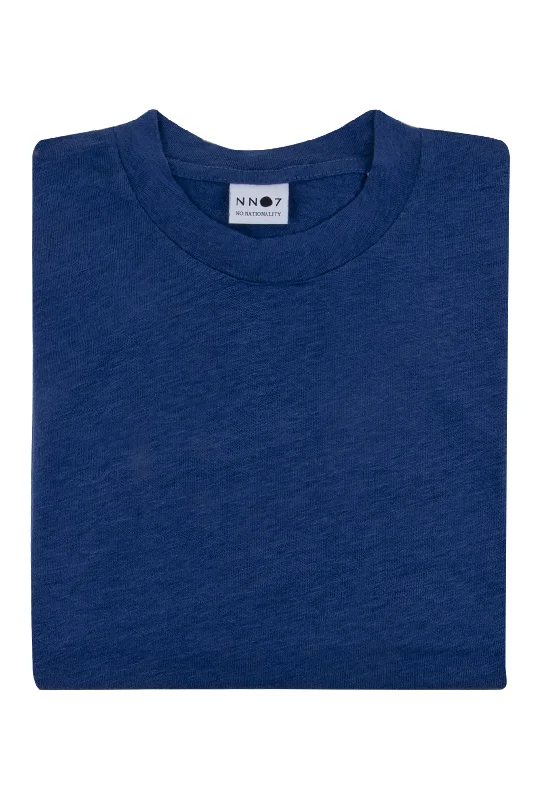 NN07 Dylan Linen Tee Cobalt