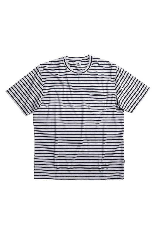 NN07 Kurt Tee Navy Stripe