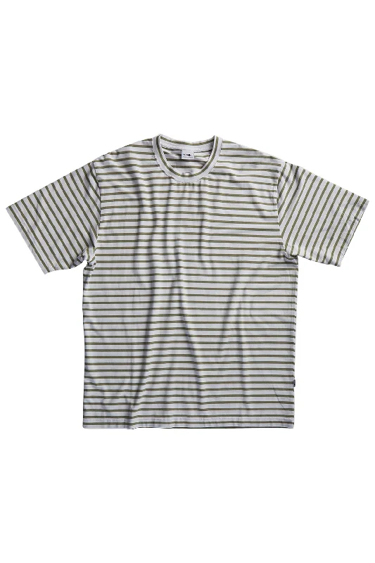 NN07 Kurt Tee Green Stripe