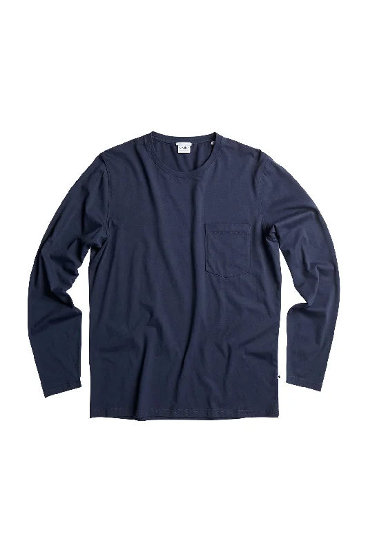 NN07 Pima Long Sleeve Tee Navy