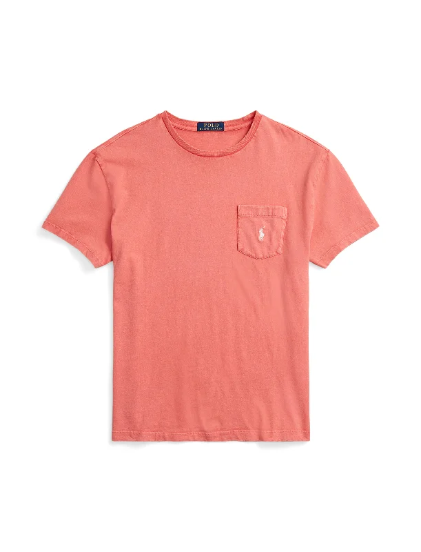 Polo Ralph Lauren Slim Cotton-Linen Pocket Tee Amalfi Red