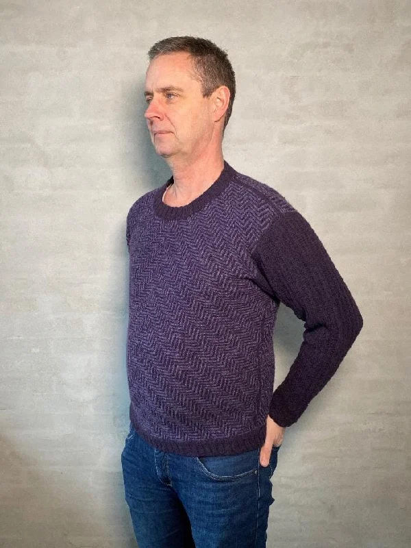 Brick mens sweater by Hanne Falkenberg, No 20 knitting kit