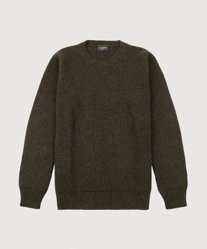 Cashmere Heavy Ribbed Roundneck Sweater