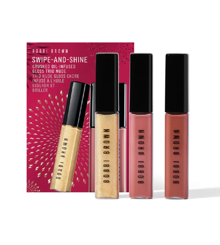 Bobbi Brown Swipe & Shine Crushed Oil-Infused Gloss Trio Nude