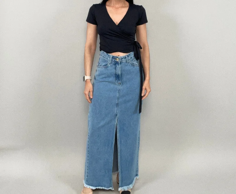 Damarilys Maxi Denim Skirt