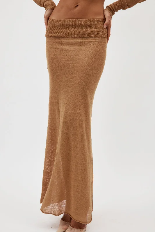 Lyca Camel Skirt