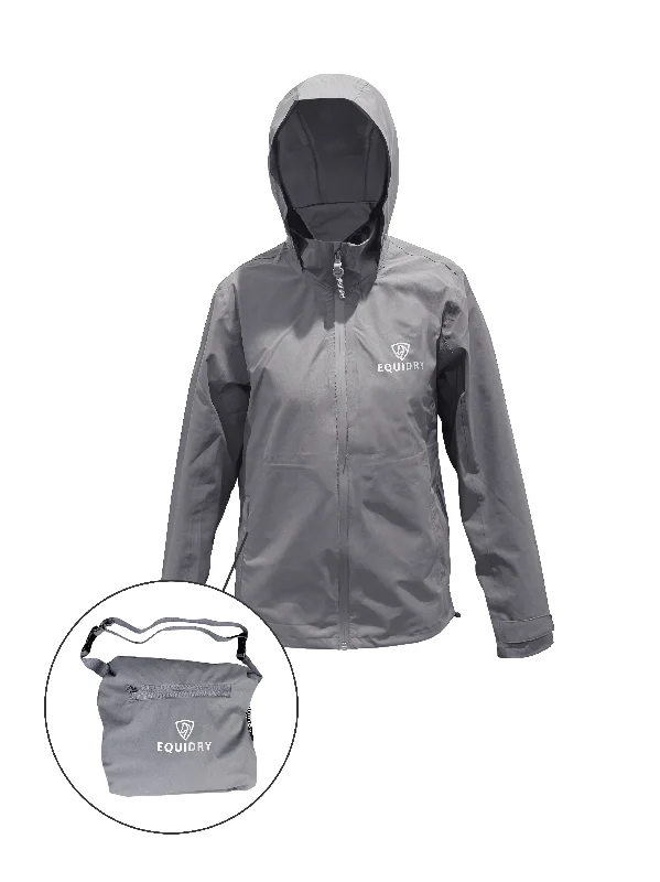 EQUIDRY | Nimbus Pack Away Jacket | Women's | Charcoal Grey