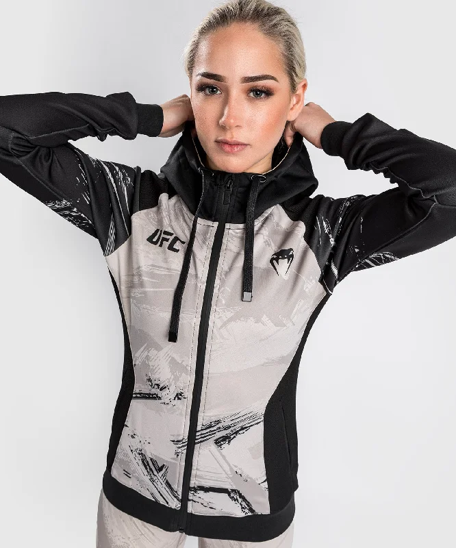 UFC Venum Authentic Fight Week 2.0 Women’s Zip Hoodie - Black/Sand