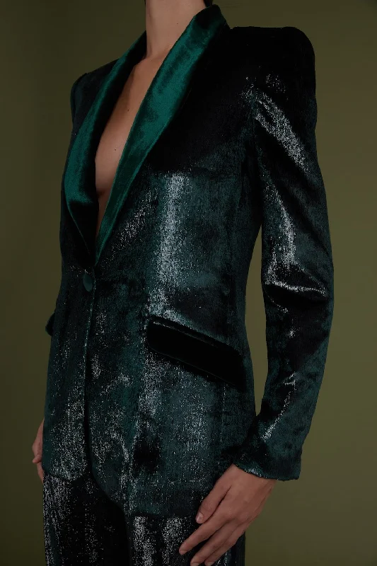 Blazer terciopelo verde