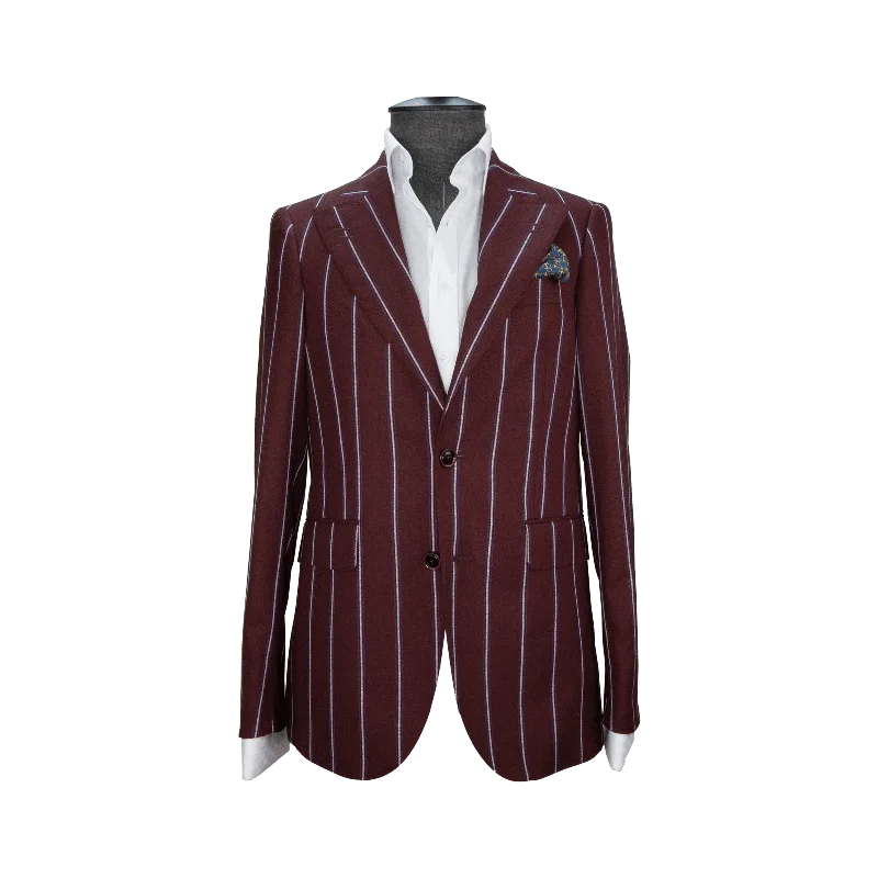 Burgundy Bicolour Pinstripe