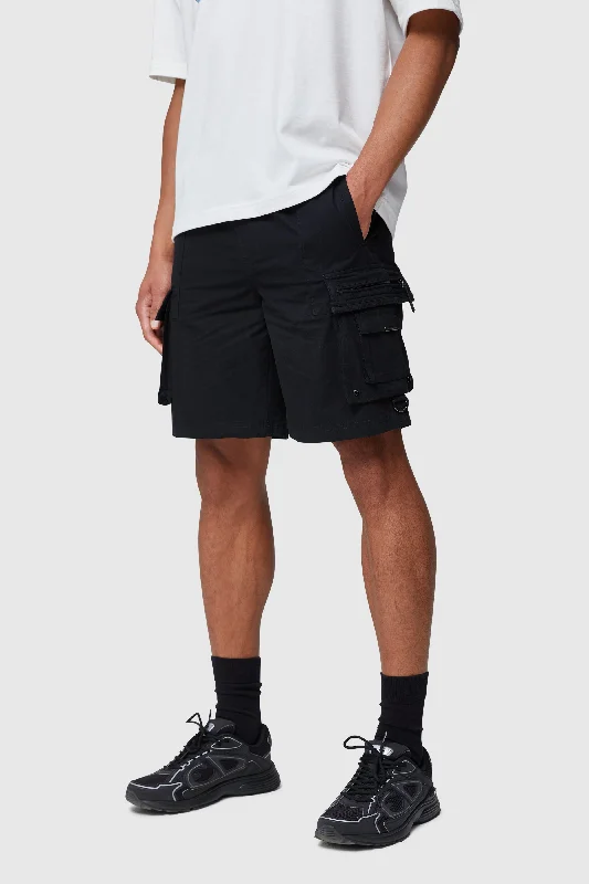 CONQUER CARGO SHORT- BLACK