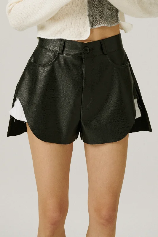 Lola Overlay Pleather Short