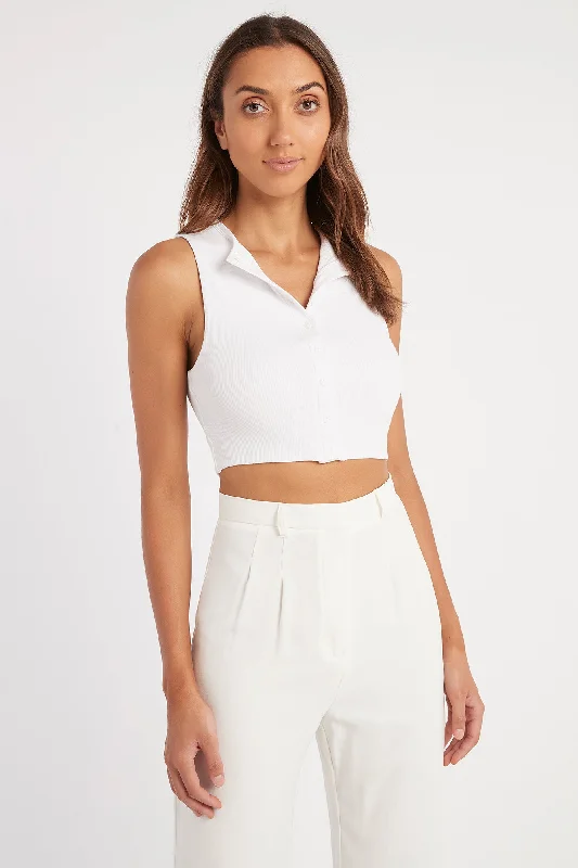 Sophie Button Crop Top