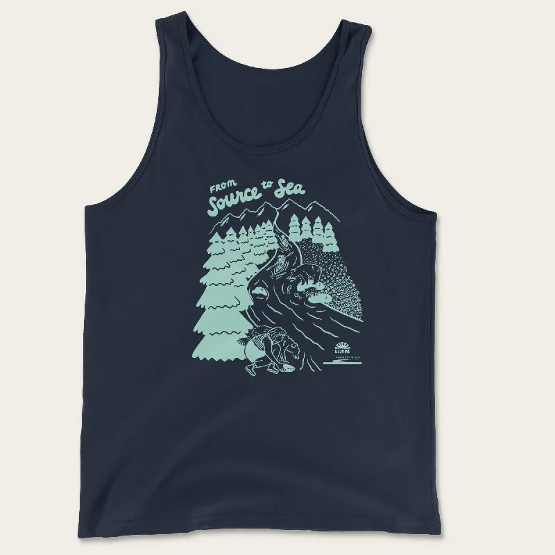 Source to Sea Unisex Tank - Navy