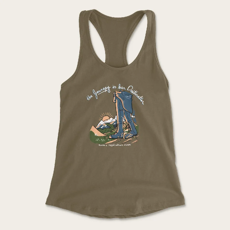 The Journey - Rugged Outdoorswoman X Illumine Ladies Tank - Military Green