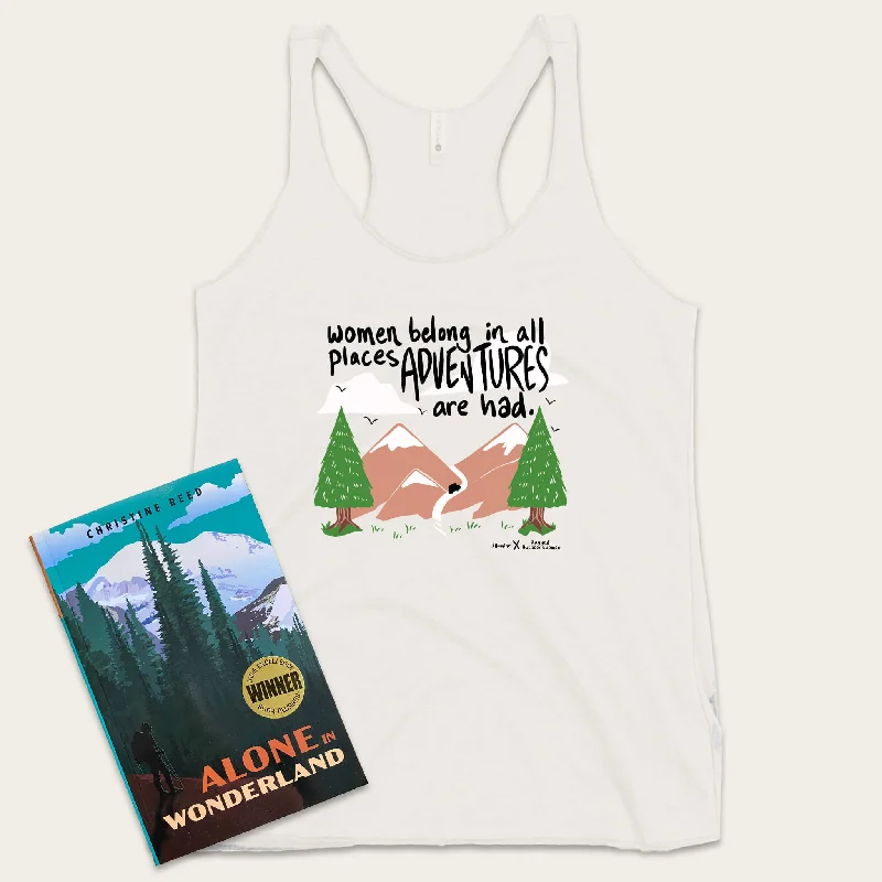 Women Belong - Alone in Wonderland X Illumine Ladies Tank and Book Bundle - Natural